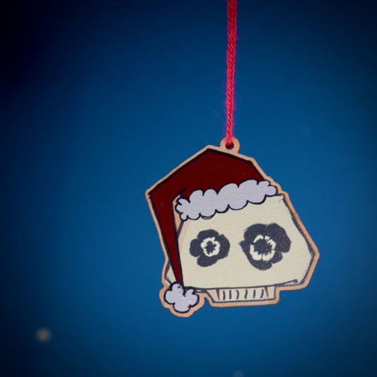 Christmas tree ornament - Book Skull